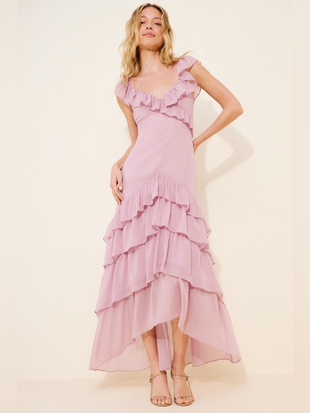 Amy Jane London Bellara Maxi Dress Purple Small